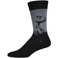 Socksmith Men's 'Raptor' Design Socks Quality Cotton Mix Novelty Dinosaur Lover Gift (Grey) | Size: Standard