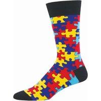 Socksmith Men's 'Puzzled' Jigsaw Design Socks Quality Cotton Mix Novelty Gift | Size: Standard