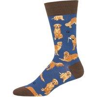 Socksmith Men's 'Golden Retrievers' Design Socks Quality Cotton Mix Novelty Dog Lover Gift | Size: Standard