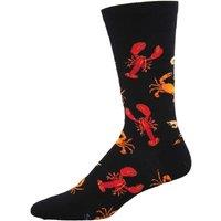 Socksmith Men's 'Seafood Platter' Lobster Socks Quality Cotton Mix Novelty Sea Life Lover Gift (Black) | Size: Standard