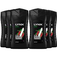 Lynx Africa Men's Energy Boost Shower Gel 'Body Wash' 50ml, 6pk in Green
