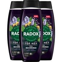 Radox Men's 3x Mineral Therapy Feel Recovered 2in1 'Shower Gel' & Shampoo for Men, 450ml in Black