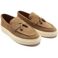 Off the Hook Men's 'Rory' Loafer Tassel Casual Slip-On Suede Leather Shoes in Camel | Size: 11