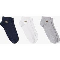 Lacoste Men's Ankle Socks Multi-Grey, Navy, White | Size: S/M