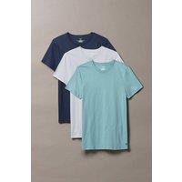 Calvin Klein Men's 100% Cotton Tees 3Pk Micro Chip/Zoni Beach/Ink | Size: Large
