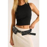 NastyGal Women's Utility Fashion Waist Belt in Black