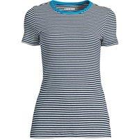 Lands' End Women's Plus Micro Rib Crew Neck T-shirt in Dark Navy | Size: 24-26