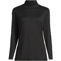 Lands' End Women's Cosy Thermaskin Roll Neck Thermal Top in Black | Size: 10-12