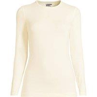 Lands' End Women's Plus Cosy Thermaskin Crew Neck Thermal Top in Ivory | Size: 24-26