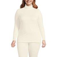Lands' End Women's Plus Cosy Thermaskin Roll Neck Thermal Top in Ivory | Size: 24-26