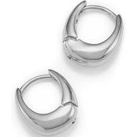 Lands' End Women's Water Resistant Small Hoop Earrings in Silver
