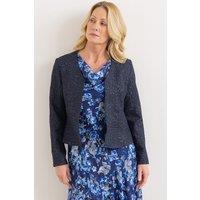 Anna Rose Women's Jacquard Peplum Jacket in Midnight | Size: 16