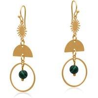 BIG METAL LONDON Women's Delphi Dream Ritual Statement Earrings in Gold | Size: 6 cm