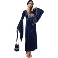 tectake Women's Lovely Damsel Costume in Blue | Size: Medium