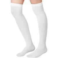 tectake Women's Knee High Socks White