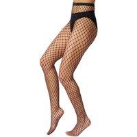 tectake Women's Fishnet Tights With Medium Mesh in Black