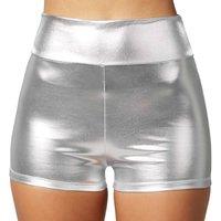 tectake Women's Metallic Shorts in Silver | Size: Medium