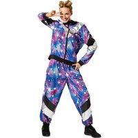 tectake Women's Fancy Dress Costume - Retro Disco Tracksuit in Blue | Size: Large
