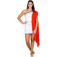 tectake Women's Gladiator Jasmina Costume in White | Size: 2XL