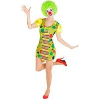 tectake Women's Jekaterina The Clown Costume in Green | Size: Medium