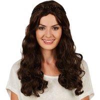 tectake Women's Medieval Princess Wig in Brown