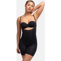 Dorina Women's Seamless Open Bust Bodysuit Black | Size: 3XL