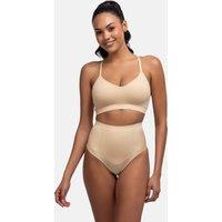 Dorina Women's Mid Waist Thong Beige | Size: 2XL