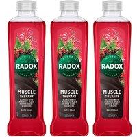 Radox Women's 'Bath Soak' 100% Nature Inspired Fragrances, Muscle Therapy, 3x 500ml in Red