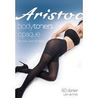 Aristoc Women's 60 Denier Bodytoners Opaque Tum, Bum & Thigh Toner Tights - Black | Size: S/M