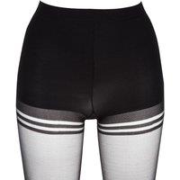Pretty Polly Women's Nylons 10 Denier Gloss Secret Slimmer Tights - Black | Size: S/M