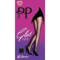 Pretty Polly Women's Everyday Plus 10 Denier Gloss Tights - Black | Size: S/M