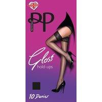 Pretty Polly Women's Everyday Plus 10 Denier Gloss Hold Ups - Black