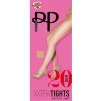 Pretty Polly Women's Everyday 20 Denier Smooth Knit Tights Xxtra - Mid Grey | Size: 2XL