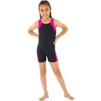H2O Women's Sporty Boyleg Racer Back Swimsuit in Black | Size: 15 Years