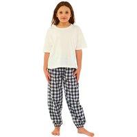 Cozy n Dozy Women's Girls Cropped Pyjama Set in Black | Size: 15 Years