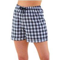 Love to Sleep Women's Check Pyjama Sleep Shorts in Black | Size: 16