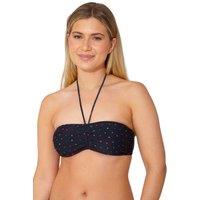 Scuba Women's Bandeau Tie Neck Bikini Top in True Black | Size: 22