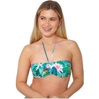 Scuba Women's Bandeau Tie Neck Bikini Top in Fuchsia | Size: 22