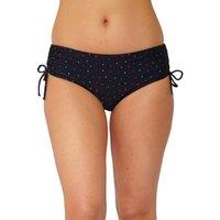 Scuba Women's Side Adjustable Bikini Bottoms in True Black | Size: 14