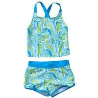 H2O Women's Swirl Tankini Top & Shorts Set in Turquoise | Size: 15 Years