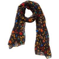 Just Essentials Women's Patterned Floaty Scarf in True Black