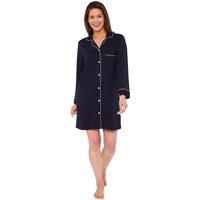 Love to Sleep Women's Soft Touch Piped Nightshirt in Black | Size: 8-10