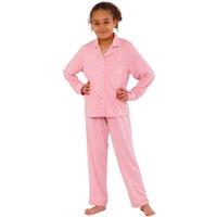 Cozy n Dozy Women's Soft Touch Piped Pyjamas in Pale Pink | Size: 15 Years