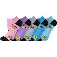 Just Essentials Women's Trainer Socks 5 Pack in Mid Blue | Size: 4-7