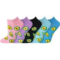 Just Essentials Women's Trainer Socks 5 Pack in Aqua | Size: 4-7