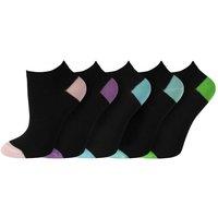 Just Essentials Women's Trainer Socks 5 Pack in Green | Size: 4-7
