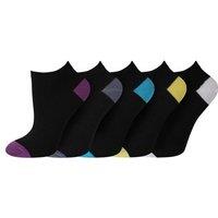 Just Essentials Women's Trainer Socks 5 Pack in Purple | Size: 4-7
