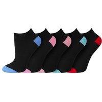 Just Essentials Women's Trainer Socks 5 Pack in Pink | Size: 4-7