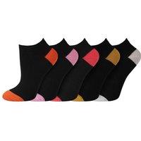 Just Essentials Women's Trainer Socks 5 Pack in Red | Size: 4-7