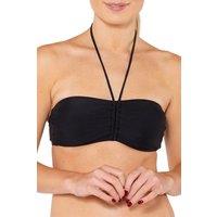 Scuba Women's Bandeau Tie Neck Bikini Top in Jet Black | Size: 14